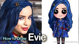 How to Draw Evie  Disney Descendants 2 [upl. by Sidonnie]