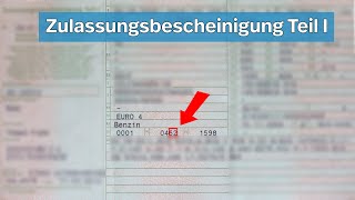 Zulassungsbescheinigung Teil 1 – Schnell erklärt I Kennzeichenboxde [upl. by Behah]