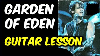 Garden of Eden Guitar Lesson  John Cafferty Note for Note Intro Solo with TAB [upl. by Ahsemat58]