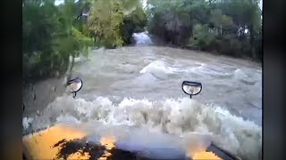 Dashcam Texas school bus swept away by floodwaters [upl. by Alys707]