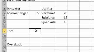 Enkelt regnskap på Excel [upl. by Lanny]