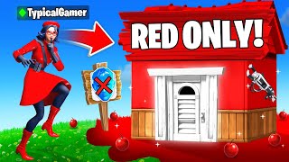 I Went UNDERCOVER in a RED ONLY Tournament Fortnite [upl. by Zashin]