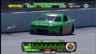 Danica Patrick qualifies in pole position for the 2013 Daytona 500 [upl. by Sallee]