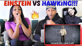 Epic Rap Battles of History quotEinstein vs Stephen Hawkingquot REACTION [upl. by Marcia]