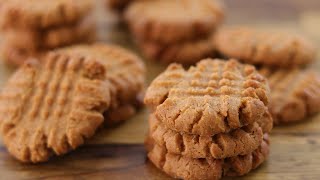 3Ingredient Peanut Butter Cookies Recipe [upl. by Enenaej]