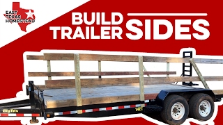 How to Build Wood Sides for Utility Trailer  DIY Homesteading Videos  EastTexasHomestead [upl. by Gotthelf314]