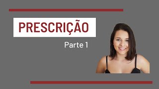 Como calcular prescrição parte 1 [upl. by Ellenar]