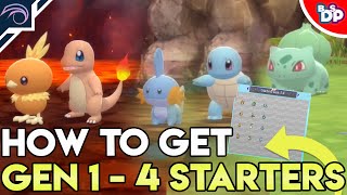 HOW TO GET ALL STARTER POKEMON in Pokemon Brilliant Diamond Shining Pearl BDSP [upl. by Humfrid]