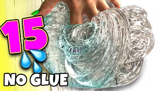 Testing 15 NO GLUE SLIME 1 INGREDIENT WATER SLIME and VIRAL SLIME RECIPES [upl. by Mistrot]