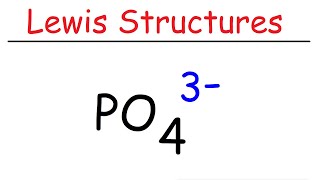 PO4 3 Lewis Structure  The Phosphate Ion [upl. by Hars]