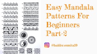 100 Easy Mandala Patterns For Beginners Part2 [upl. by Ahsile]