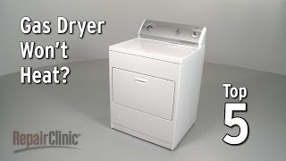 Top 5 Reasons Gas Dryer Is Not Heating — Dryer Troubleshooting [upl. by Eiznik813]