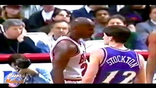 Michael JORDAN vs John STOCKTON Trashtalk [upl. by Lerrad96]