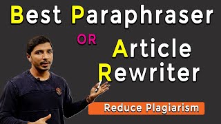 Best Paraphraser or Article Rewriter II My Research Support [upl. by Cohlier]