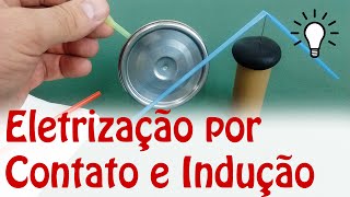 Experimento com Eletrização por Contato e Indução [upl. by Trebbor993]