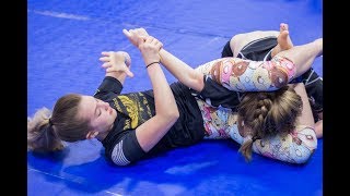 Nasty Armbar From Triangle  BJJ Girls  No Gi [upl. by Eimile]