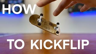 How to Kickflip on a Fingerboard  EASY WAY [upl. by Misti180]