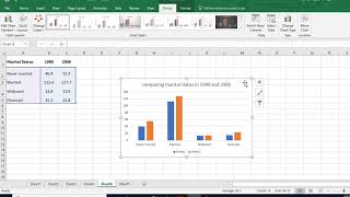 Creating a Side By Side Bar Graph on Excel [upl. by Nonnerb679]