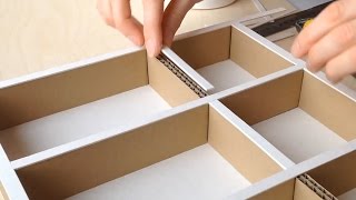 DIY Cardboard Drawer Organizer  An Easy Tutorial For Clever Storage Solutions [upl. by Stevie]