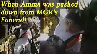 Jayalalithaa pushed down from MGRs funeral Watch Video  Oneindia News [upl. by Liebowitz294]