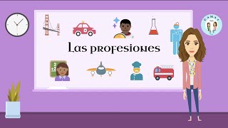 Las profesiones Spanish for kids ¿qué quieres ser de mayor Jobs and professions Español [upl. by Uwkuhceki]