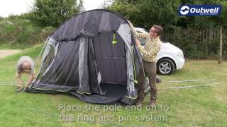 How to pitch an Outwell DriveAway Awning with poles  Innovative Family Camping [upl. by Rivers]