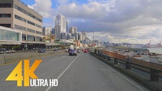 4K Seattle Streets  Car Driving Relax Video  Washington State USA [upl. by Akeyla642]