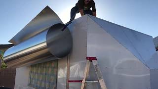 ENCLOSED TRAILER REBUILD NEW SIDING ONE PIECE ROOF INSULATED INTERIOR AND ADDED JACKS AT THE BACK [upl. by Netneuq]