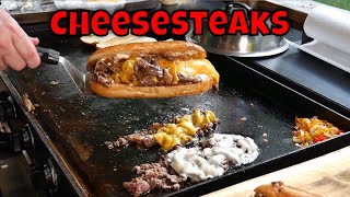 Cheesesteaks on the Blackstone Griddle [upl. by Riebling743]