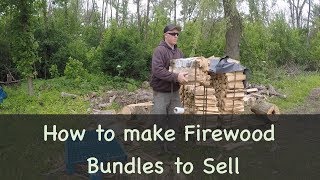 How to Bundle Firewood Using Homemade Firewood Bundler DIY [upl. by Nayrda265]