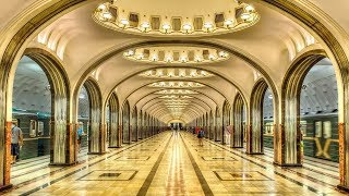 The Top 7 Most Beautiful Moscows Metro Stations [upl. by Orecul302]