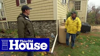 How to Drain Downspout Water Flow Away from a House  This Old House [upl. by Aivitnahs608]