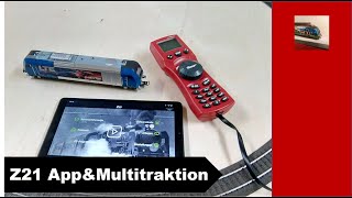 z21 start AppStellpult Multitraktion usw  Modellbahn H0 [upl. by Oiram473]