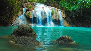 Entspannungsmusik  Natur Tiefenentspannung Stressabbau  4K Wasserfall [upl. by Alysa]