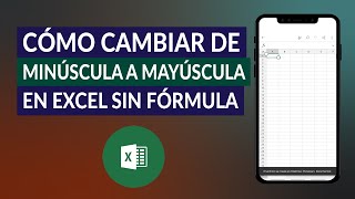 Cómo Cambiar de Minúsculas a Mayúsculas en Excel sin Fórmula [upl. by Jaret251]