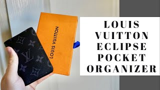 Louis Vuitton ECLIPSE Pocket Organizer Wallet Review amp Unboxing Virgil Abloh [upl. by Seugram]