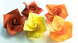 Como hacer rosas de papel  Origami [upl. by Brett]