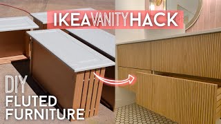 IKEA Hack  DIY Fluted Furniture  Furniture Makeover [upl. by Eimmis]