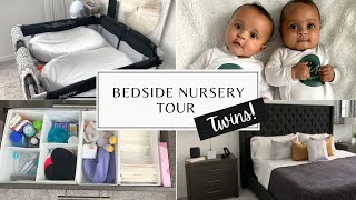 HOW TO PREPARE FOR NEWBORN BABY  BEDSIDE NURSERY ESSENTIALS  ORGANIZATION TOUR  twins [upl. by Theurich]