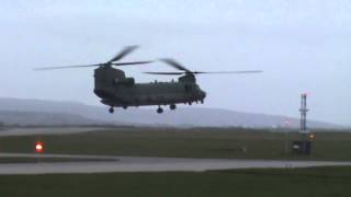 Chinook landing  RAF Lossiemouth [upl. by Feld]