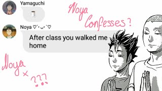 Noya confesses  Haikyuu texting video  NishihinaNoyahina [upl. by Dnamra717]