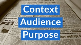 Context Audience Purpose [upl. by Soigroeg]