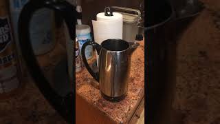 CLEANING YOUR VINTAGE ELECTRIC PERCOLATOR OR STAINLESS STEEL POT IS A SNAP WITH BAR KEEPERS FRIEND [upl. by Irpak305]