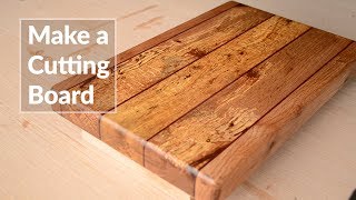 Making a Cutting Board from Rough Lumber No JOINTER or PLANER Woodworking Project [upl. by Rednazxela]