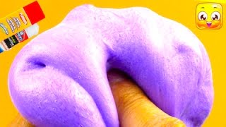 How To Make Fluffy Slime With Glue Stick DIY No Borax Eye Drops Baking Soda Liquid Starch [upl. by Dougie]