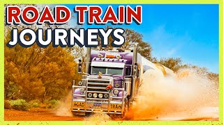 Driving Road Train Trucks Through The Australian Outback [upl. by Meehaf]