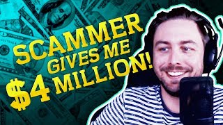 REFUND SCAMMER GIVES ME 4000000  SCAMBAIT TROLLING [upl. by Ecnarrot]