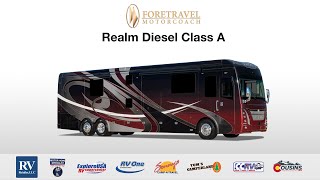 LUXURY MOTORHOME TOUR  Foretravel Realm Diesel Class A [upl. by Assilla]