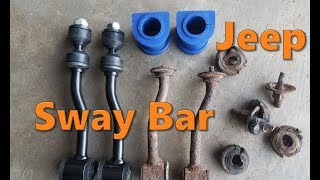 Jeep Sway Bar Links amp Bushings Replacement [upl. by Sena]