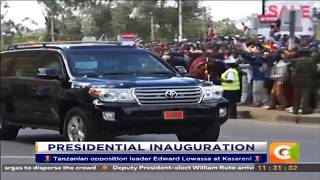 President Kenyatta arrives at Kasarani ahead of the swearing in ceremony [upl. by Joselyn]